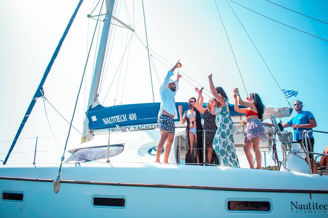 Catamaran Full-Day of Milos and Poliegos With Lunch & BBQ - Kleftiko’s white rocks and pirate stories