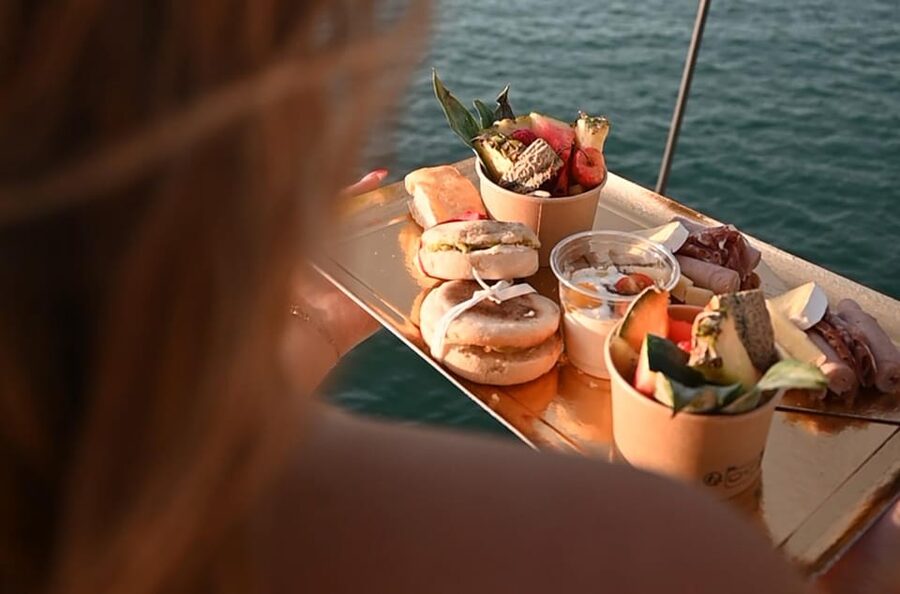 Catamaran Lucile | Sunday brunch - The swimming portion of the cruise