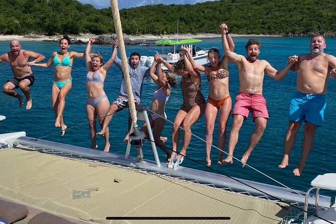 Catamaran Sail to Jost Van Dyke (Soggy Dollar Bar) - Breakfast, mimosas, and the first hours at sea