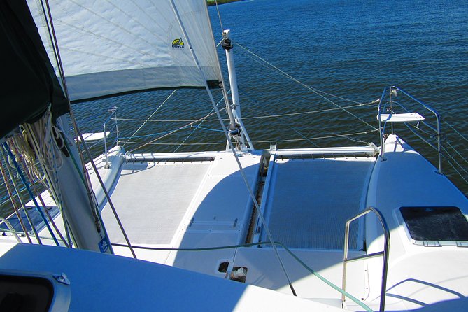 Catamaran Sailing Dolphin/Manatee Watch in Daytona Beach - Captain Randy and the tone on board