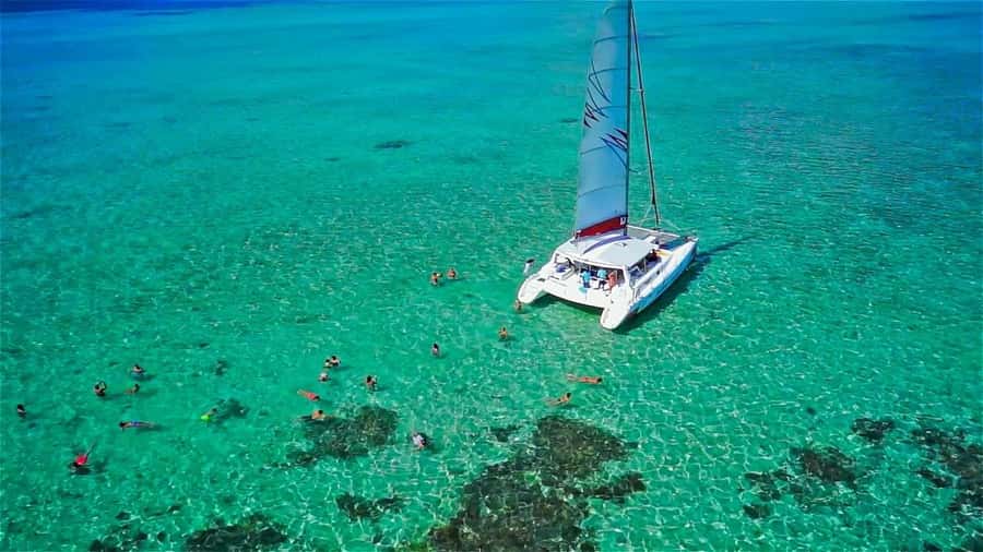 Catamaran Trip to Ile au Cerfs with Lunch and GRSE waterfall - Snorkeling in the lagoon