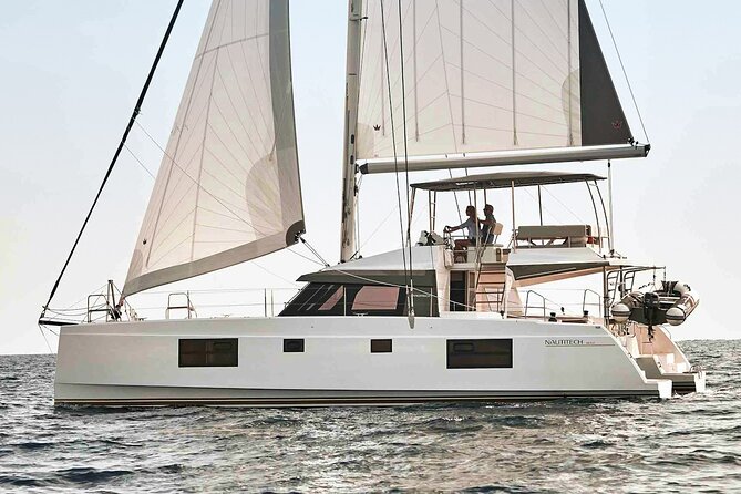 Chania: Private Day Catamaran Cruise with Swimming and Meal - The one-hour sail toward Agioi Theodoroi