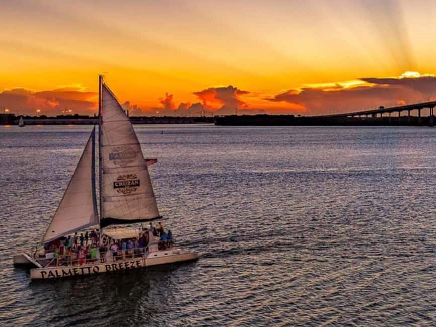Charleston Harbor Sunset Cruise with Music & Onboard Bar - Finding your best seat on a 55-foot catamaran
