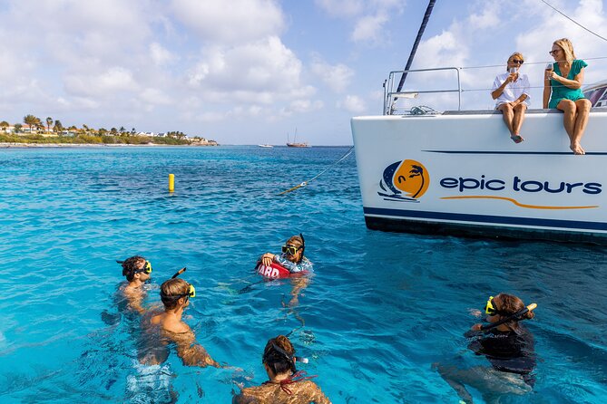 Chill and Grill Catamaran Tour in Bonaire - The first snorkel near Bonaire Marine Park