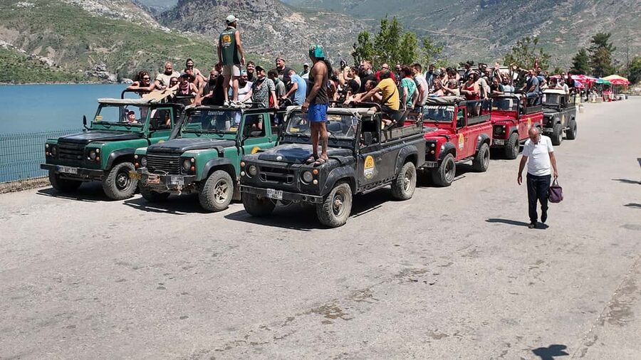 City of Side: Jeep Safari with Lunch and Catamaran Cruise - From Side to the foothills in a Jeep convoy