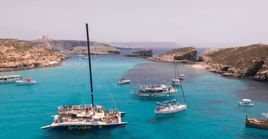 Comino: Blue Lagoon Catamaran Cruise with Lunch and Open Bar - The ride to Comino and its changing route