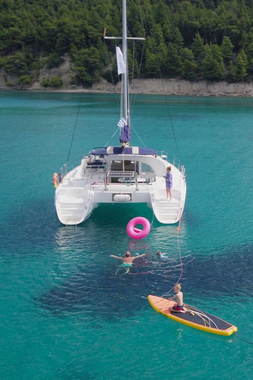 Corfu: Half Day Private Cruise on Lagoon Catamaran - Swimming, snorkeling, and the included water toys