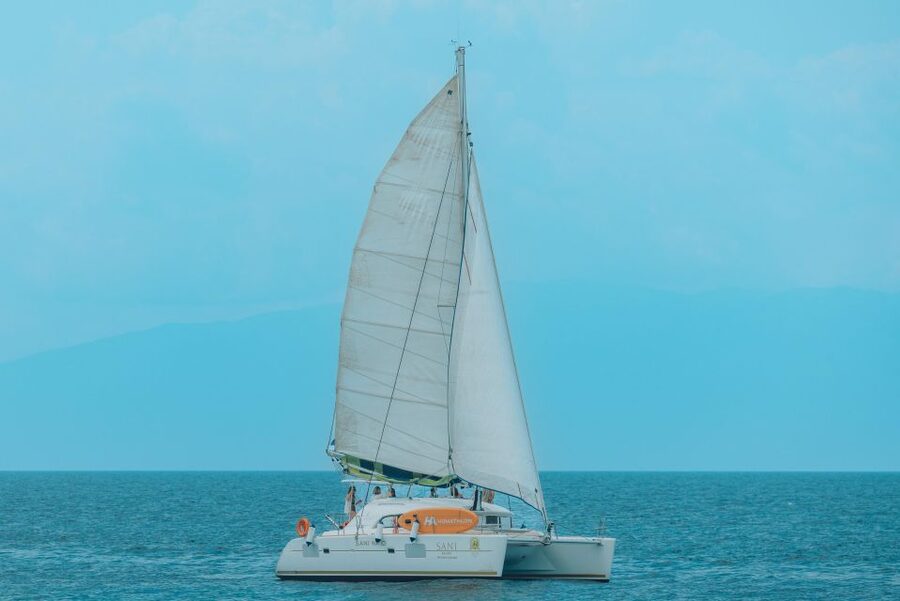 Corfu: Half Day Private Cruise on Lagoon Catamaran - Barbati, Kerasia, and Stroggylo from the water