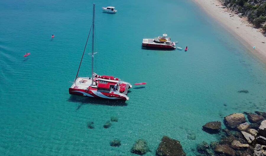 Cruising on a sailing maxi-catamaran - Swimming, snorkeling, and paddleboarding