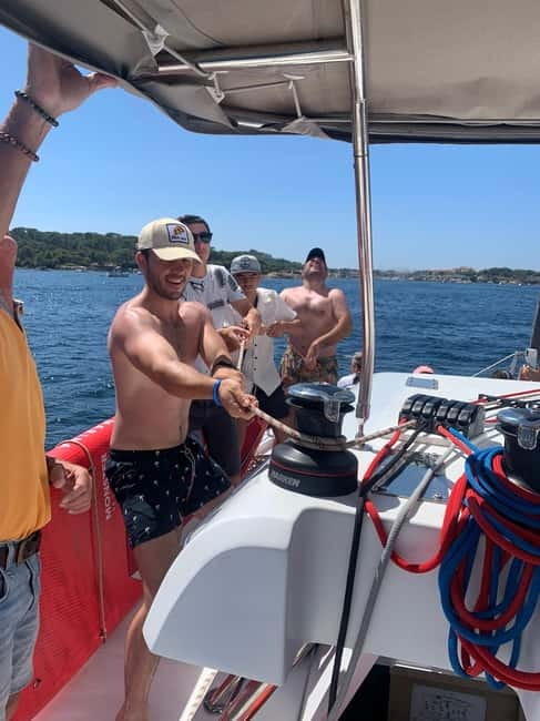 Departure from BRUSC: Half-day catamaran cruise - A local aperitif on board