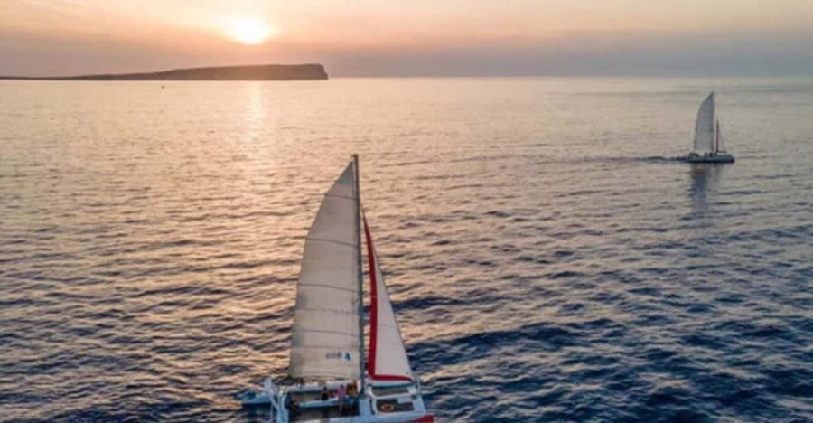 Fornells: Catamaran Sunset Cruise of Menorca's Coast - A catamaran with room to spread out