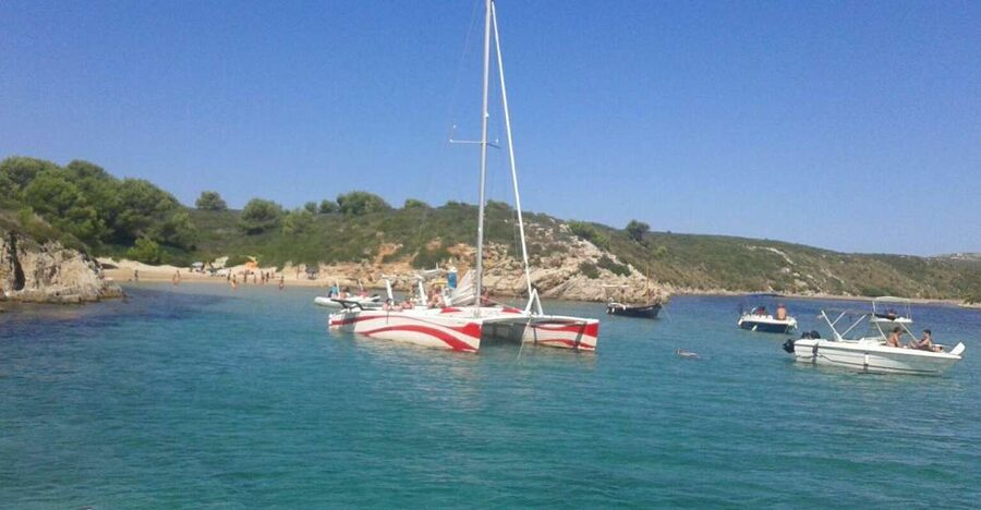 From Fornells: Half-Day Menorca Catamaran Trip w/ Snorkeling - Setting out from Fornells into northern Menorca