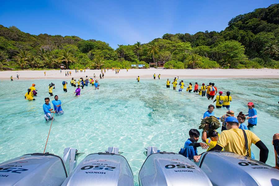 From Khao Lak: Similan Islands Day Trip by Luxury Catamaran - Food, drinks, and the return to Thap Lamu