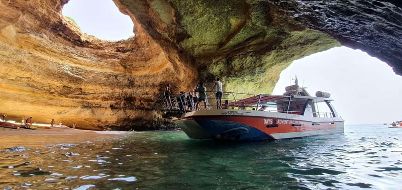 From Lagos: Benagil Caves Catamaran Cruise - The first stretch along the Algarve coast