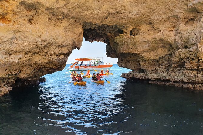 From Lagos: Kayak Tour of Ponta da Piedade Caves on Catamaran - The swim stop and return cruise