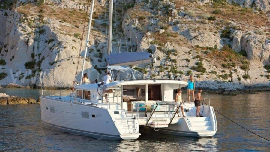 From Palau: Catamaran tour in La Maddalena Archipelago - Spargi and its beaches
