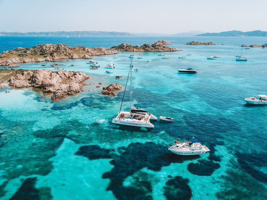 From Palau: La Maddalena Full-Day Archipelago Catamaran Tour - What the catamaran feels like during seven hours