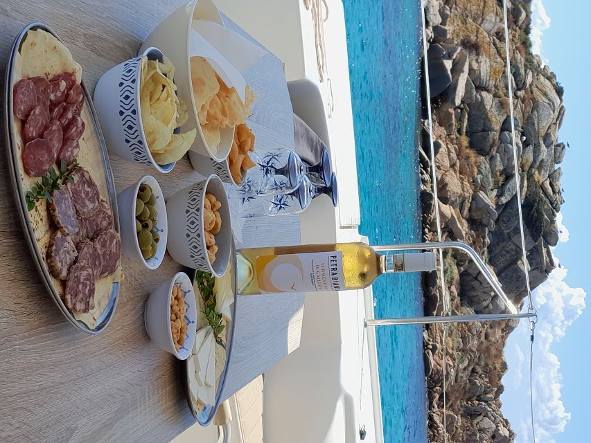 From Palau: Maddalena Archipelago Catamaran Tour with Lunch - Lunch with Pasta and Vermentino