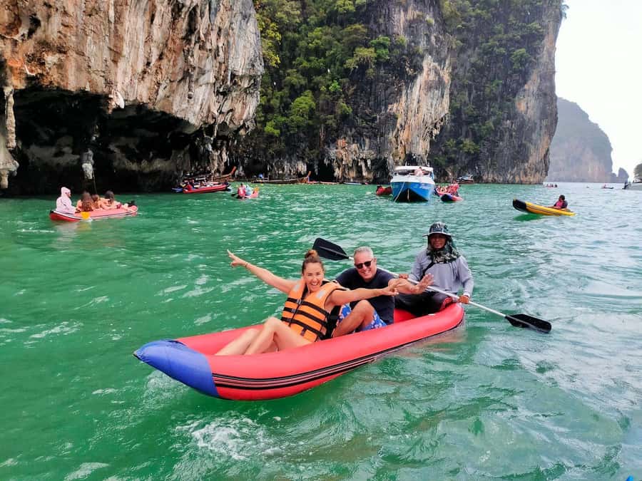 From Phuket: Phang Nga Bay Catamaran Adventure Tour - From your hotel to Ao Po Pier