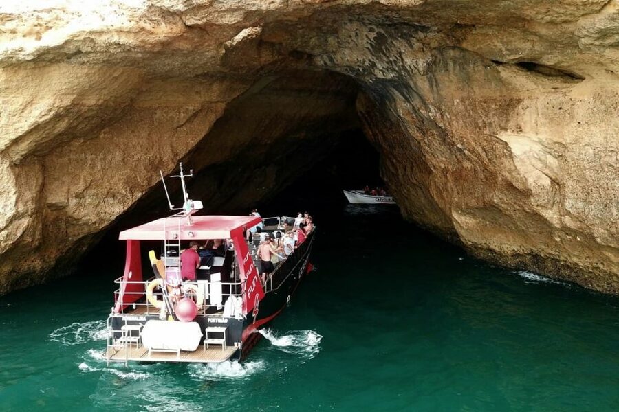 From Portimão: 2-Hour Catamaran Tour to Benagil Caves - A catamaran is a good match for this coastline