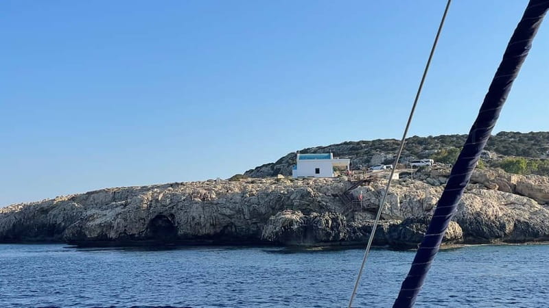 From Protaras: Catamaran Cruise to Blue Lagoon - Sailing toward Varosha and Derynia Bay