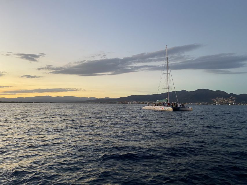 From Roses: Sunset Catamaran Cruise - A short sunset sail across Roses Bay