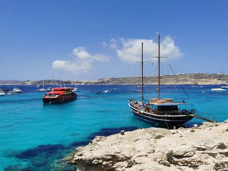 From Sliema/Bugibba: Best of Gozo & Comino Catamaran Tour VT - A catamaran day linking Malta’s two smaller islands