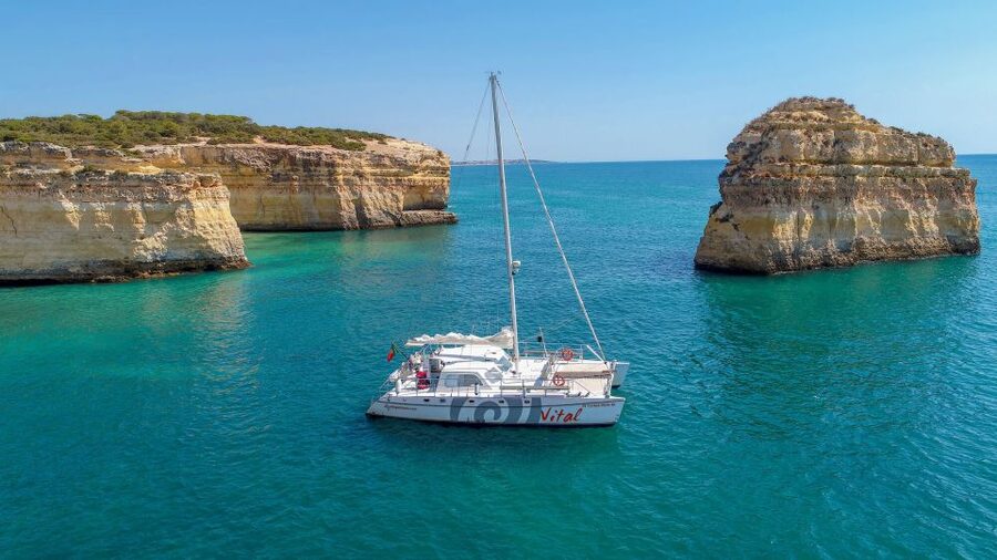 From Vilamoura: Sunset Catamaran Experience - Following the Algarve Coast by Catamaran