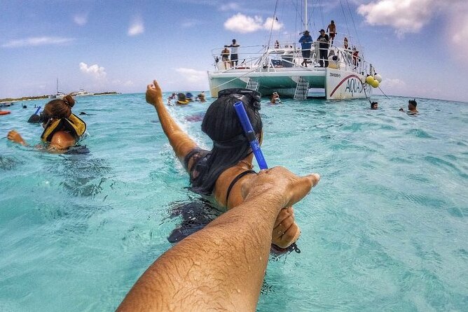 Full-Day Catamaran Cozumel Tour with Sky Snorkeling - Boarding the catamaran for the reefs
