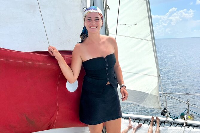 Full-Day Catamaran Sailing Caribbean Beaches with Snorkelling and Lunch - The catamaran setup and what the day feels like