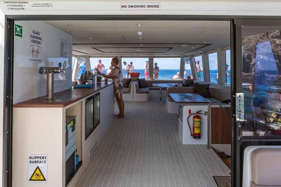 Gran Canaria: Fun Catamaran Cruise with Food and Drinks - Food, drinks, and the onboard bar