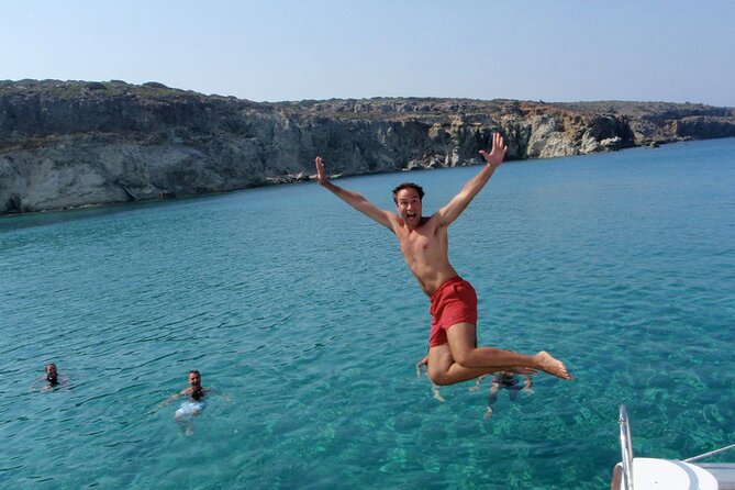 Half day Catamaran Morning Cruise in Kleftiko - Seeing the roof of Sikia Cave