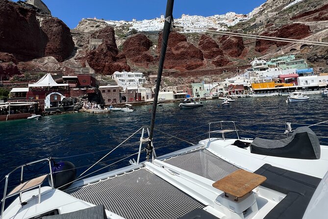 Half-Day Tailor-made Private Catamaran Cruise in Santorini - Why seeing Santorini by catamaran changes the island