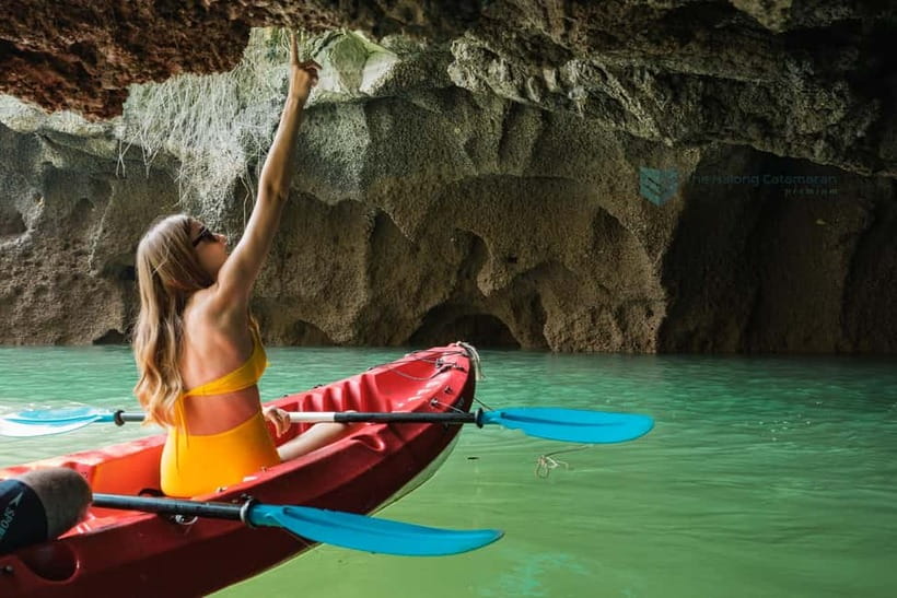 Halong & Lan Ha Bay 1-Day Catamaran Cruise from Hanoi - Ao Ech and the Lan Ha Bay water stop