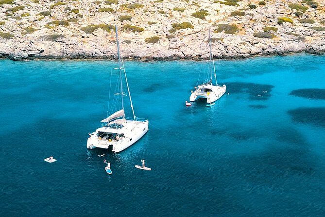 Heraklion: Catamaran Cruise to Dia with Sunset, Meal & Bar - Swimming, Snorkeling, and Water Toys