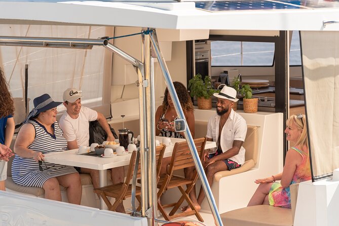 Hersonissos: Luxury Sunset Catamaran Cruise Sushi & Open Bar - The Catamaran Ride Through Malia Bay