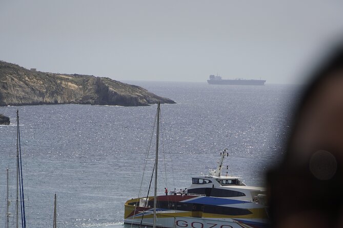 Highspeed Catamaran Crossing Between Malta and Gozo - Arriving at Mgarr Harbour in Gozo