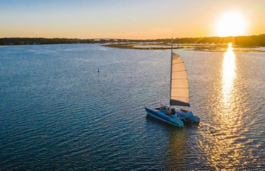 Hilton Head: Private Dolphin Day or Sunset Catamaran Sail - Meeting at the Harbourside Wharf