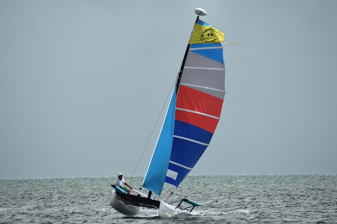 Hobie Cat Sailing with Miami Watersports - The optional six-person Hobie Getaway