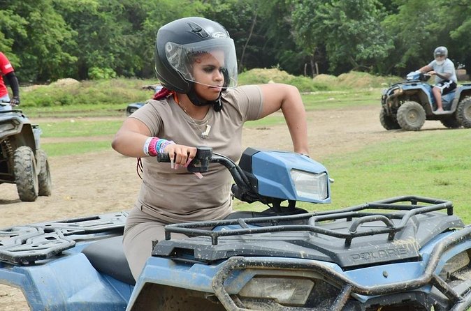Horseback Ride, ATV and Catamaran Party Cruise from Montego Bay - ATV riding through Jamaica’s countryside