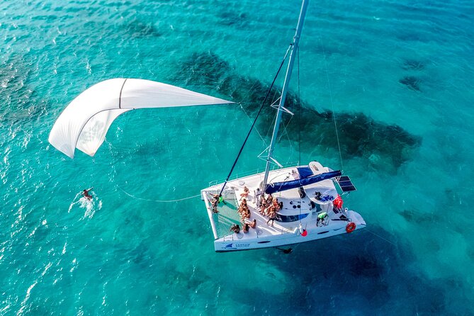 Isla Mujeres Catamaran from Cancun with Open bar and lunch - Lunch and Loungers at the Beach Club