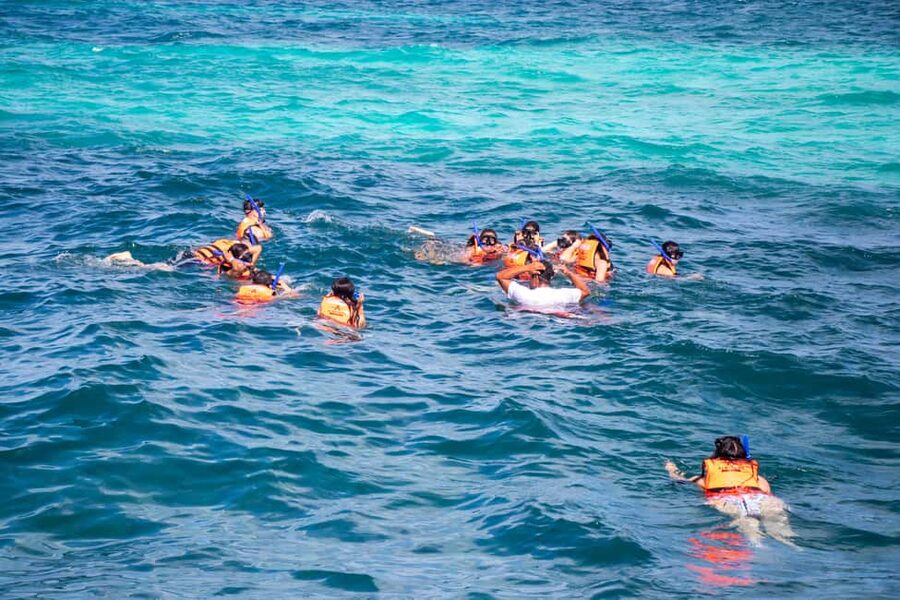 Isla Mujeres Catamaran, Snorkel & Buffet Lunch - Buffet lunch and an open bar at the private beach club
