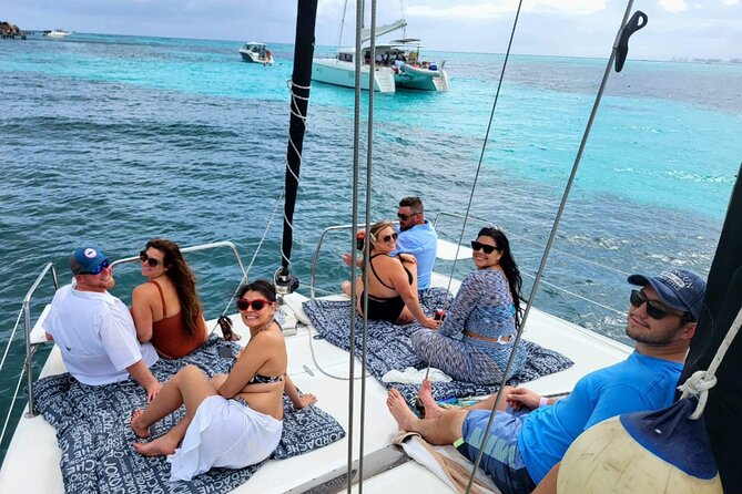 Isla Mujeres Private Catamaran, Cruising, Snorkeling having Fun!! - Who will enjoy this sailing day most?