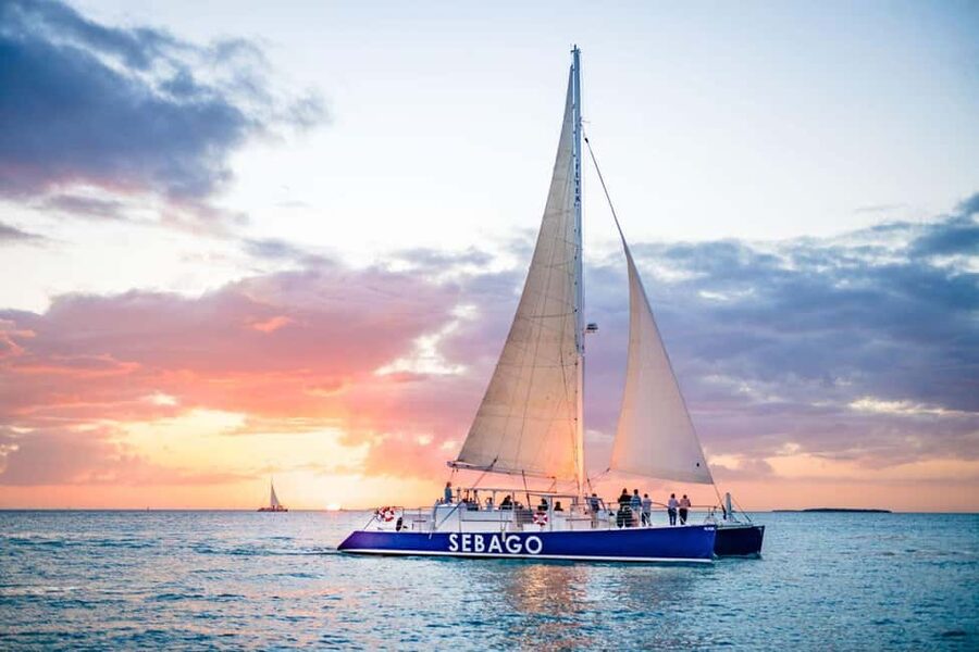 Key West: Catamaran Champagne Sunset Sail - What you see around the western end of the island
