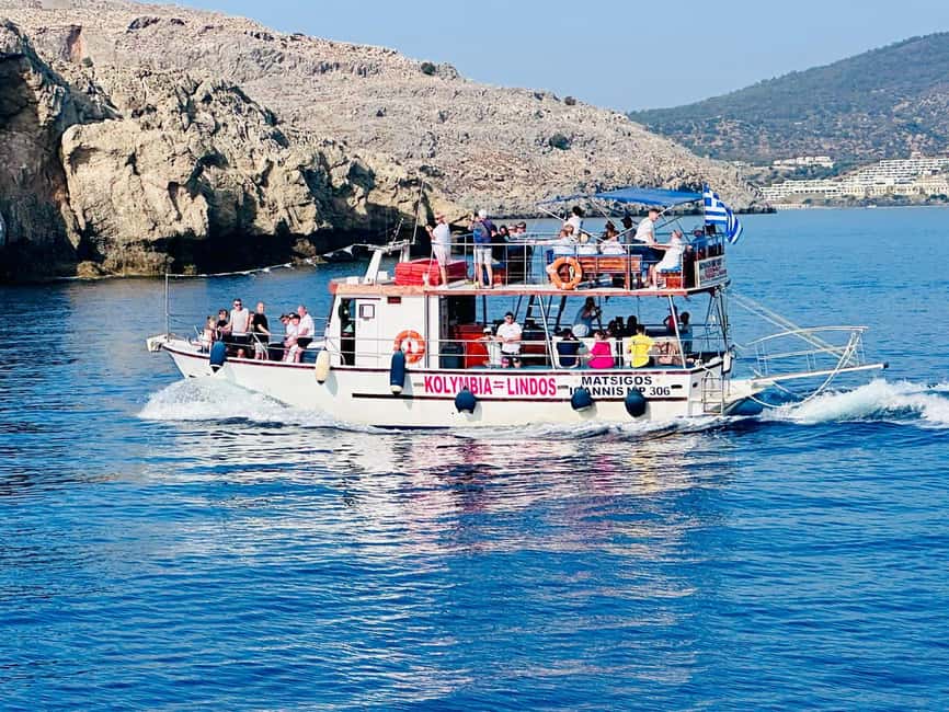 Kolymbia: All-Inclusive Catamaran Cruise with Lunch & Drinks - Three swim stops along Rhodes’ east coast