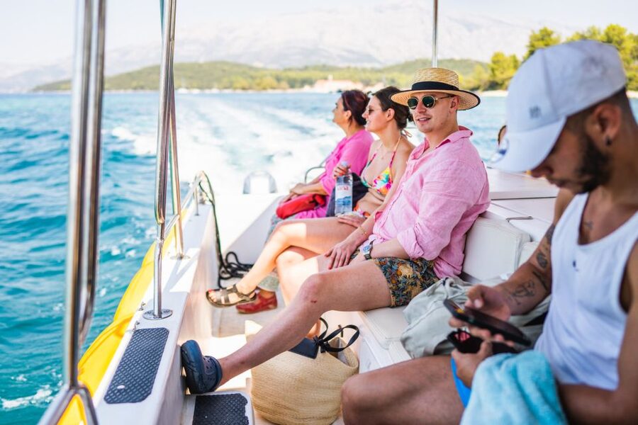 Korčula 3 ISLAND CATAMARAN TOUR Badija - Vrnik - Stupe - Stupe and the Blue Lagoon are built for swimming