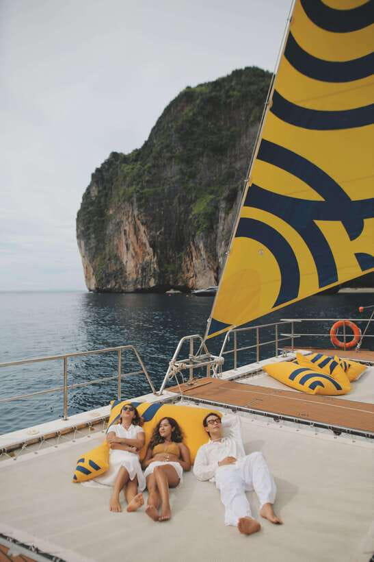 Krabi: Phi Phi Island Luxury Sunset Cruise by Meka Catamaran - Snorkeling and swimming in the Andaman Sea
