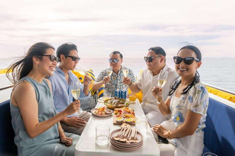 Krabi: Phi Phi Island Luxury Sunset Cruise by Meka Catamaran - The sunset return to Ao Nam Mao
