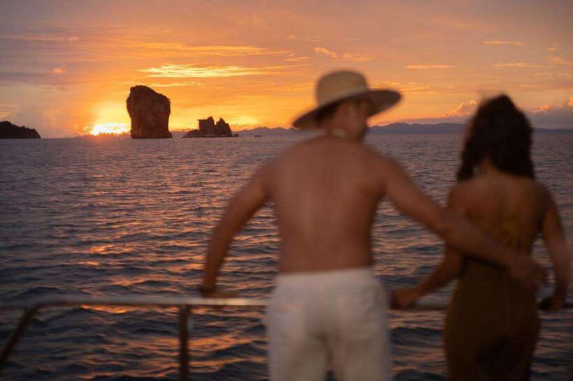 Krabi: Phi Phi Island Luxury Sunset Cruise by Meka Catamaran - Phi Phi, Viking Cave, and Tonsai Bay