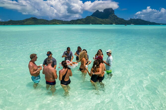 LUXURY Catamaran Bora Bora : Sailing, Snorkeling & Floating Bar - Sailing past Mount Otemanu and the lagoon views